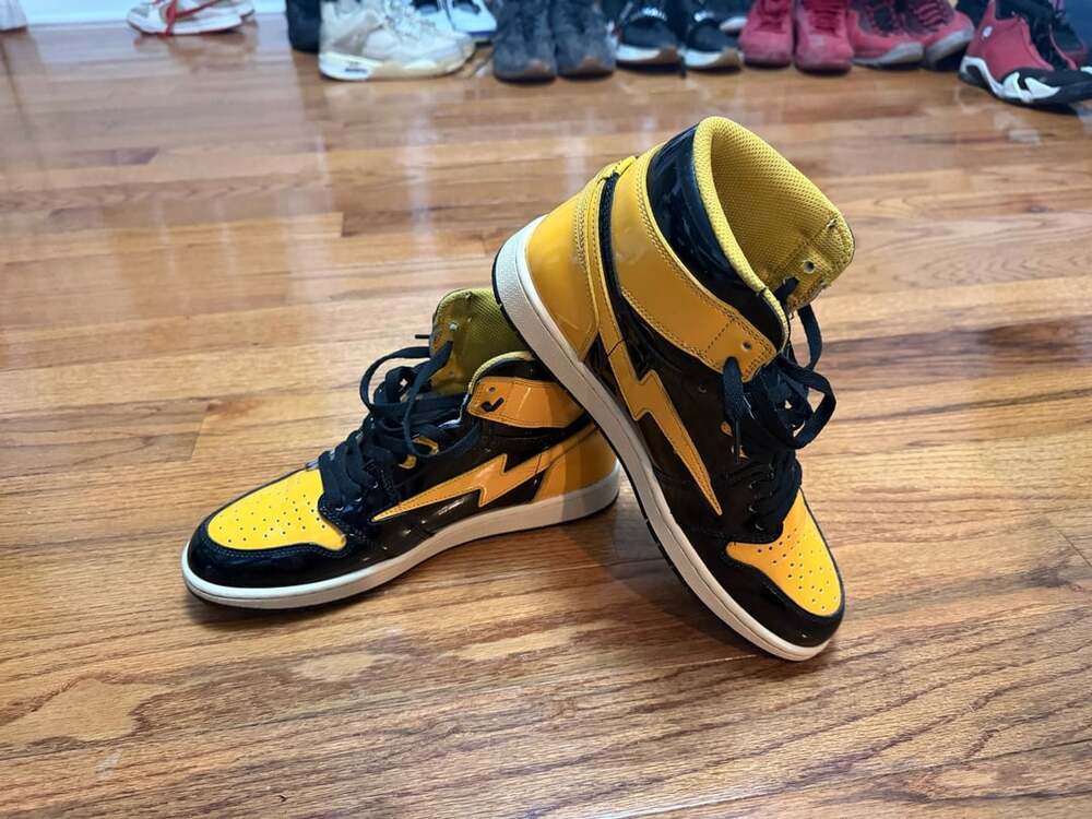 Rêves Paris x Air Kiy Grambling State HBCU Patent Leather High Tops Size 11